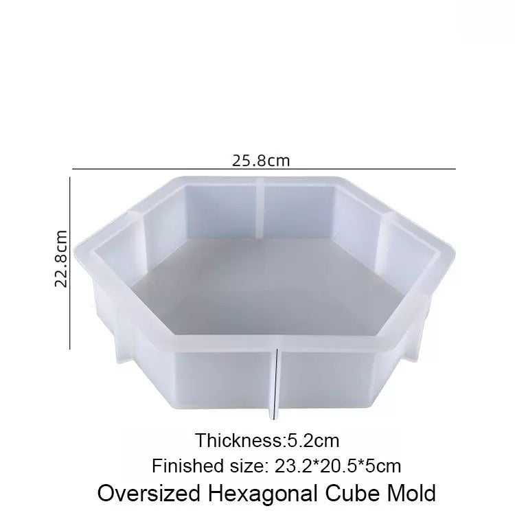 Oversized Hexagonal Cube Mold